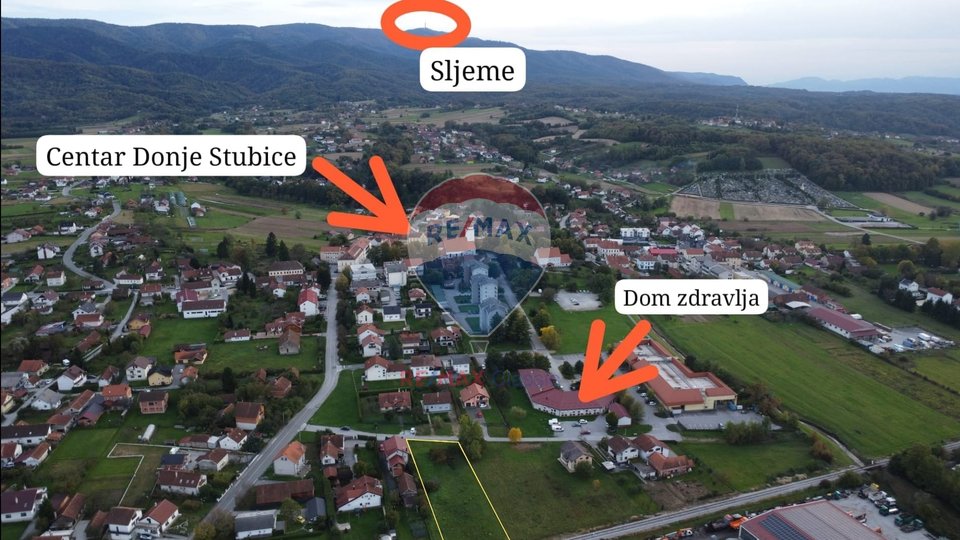 Building plot 400 meters from the center of Donja Stubica