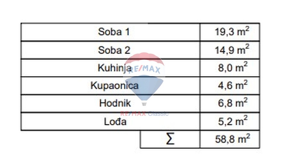 RENOVIRANI STAN 1S+DB, ZAPREŠIĆ, 58,76 m2